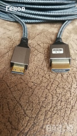 HDMI към HDMI mini 10 метра кабел, снимка 3 - Друга електроника - 44011899
