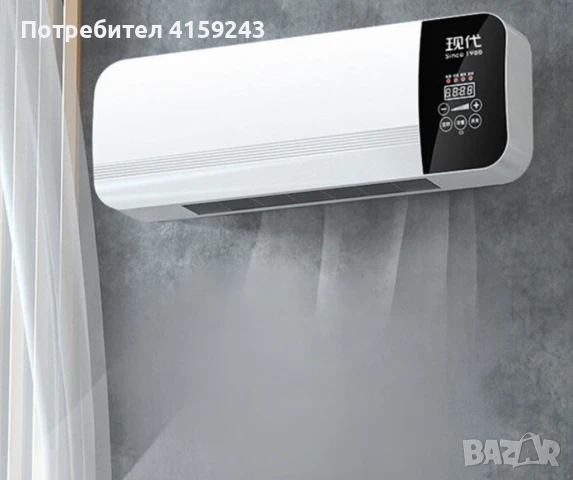 Модерна печка за стенен монтаж,за студено и топло,с двойно предназначение,LED дисплей, снимка 4 - Отоплителни печки - 50821300