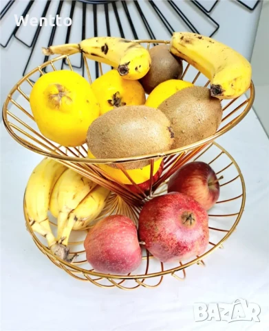 Двойна поставка за плодове и зеленчуци, снимка 1