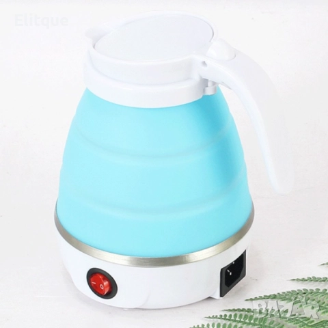 Сгъваема електрическа кана за пътуване. Преносима кана 0.6 литра, снимка 4 - Кани - 52744913