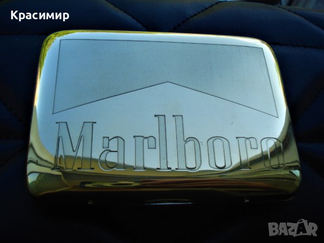 МЕСИНГОВА ТАБАКЕРА ЗА ЦИГАРИ MARLBORO, снимка 5 - Други стоки за дома - 43761738
