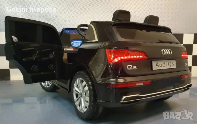  Акумулаторен Двуместна джип Audi Q5 4X4 24V батерия,MP4, снимка 6 - Електрически играчки - 50269143