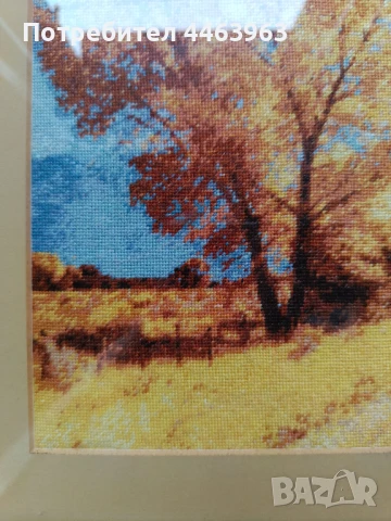 гоблен ,, Слънчева есен",  22/17 см, снимка 13 - Гоблени - 51230477