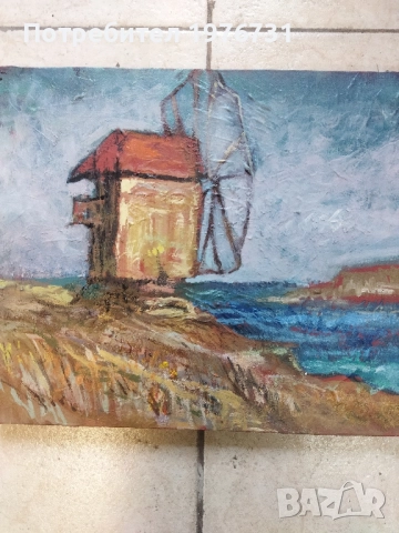 Картина море Мелница , снимка 2 - Картини - 51765828