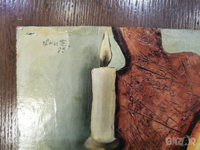 Стара Маслена Картина , снимка 3 - Антикварни и старинни предмети - 43025292