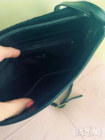 Италианска чанта естествена кожа + подарък несесер , снимка 5 - Чанти - 43391384