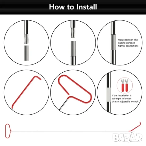 Професионален комплект с удължител 170 см за автомобилно отключване, снимка 3 - Аксесоари и консумативи - 51366237