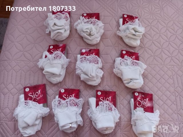 Детски луксозни чорапи с дантела, снимка 1 - Чорапи - 37314547