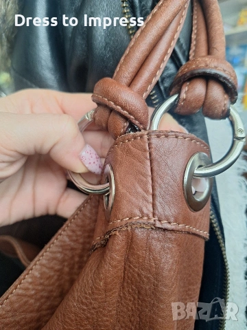 кафява чанта естествена кожа Made in Italy, снимка 5 - Чанти - 53594018
