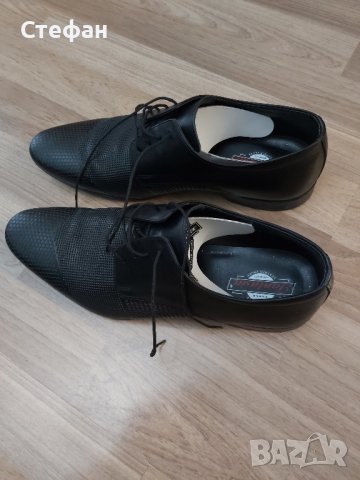 Италиански официални мъжки обувки от естествена кожа, снимка 2 - Официални обувки - 43636011