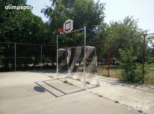 Врата за футбол от стомана 3х2 м с баскетболен кош: – комплектът включва – врата 3х2 м, конзола за б, снимка 3 - Футбол - 37315224