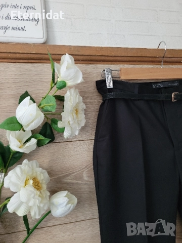 Нов черен елегантен панталон Zara , снимка 2 - Панталони - 51829108