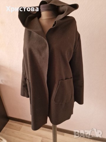 Преходно черно палто/манто с качулка - 29,00лв., снимка 5 - Палта, манта - 38551573