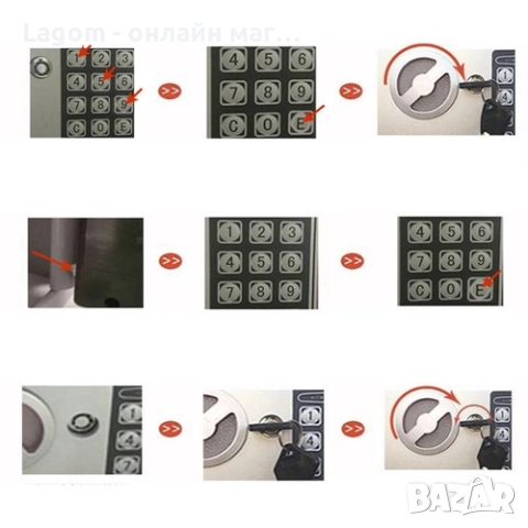 Сейф Malatec 22627, Капацитет 10L, Метален сейф за пари, Електронно заключване + Ключ, снимка 3 - Кутии за съхранение - 52561576