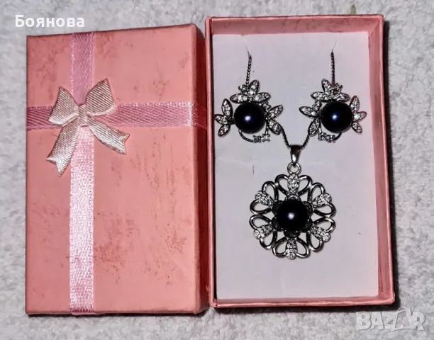 Комплект от естествени перли и сребро , снимка 11 - Бижутерийни комплекти - 35809328