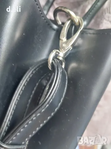 L.CREDI 🇺🇸 100% Кожа Голяма черна чанта, снимка 6 - Чанти - 49891732