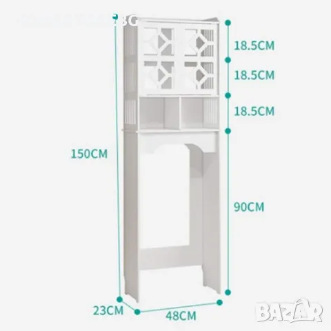 Waterproof Bathroom   стилен шкаф за баня над тоалетна 48 х 23 х 150 см;, снимка 2 - Шкафове - 49051262