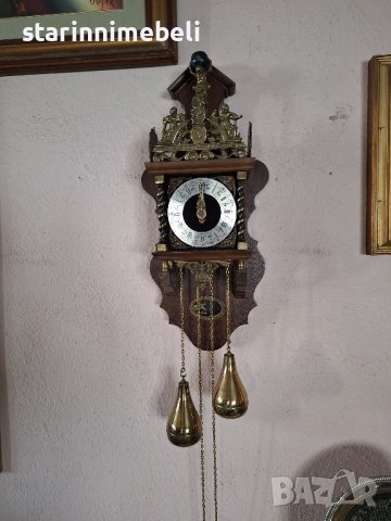 Старинен стенен часовник , снимка 4 - Антикварни и старинни предмети - 43377608
