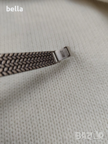 BAUME & MERCIER-Сребърен дамски часовник,сребърна верижка с интересна масивна плетка 800 проба, снимка 8 - Антикварни и старинни предмети - 53148330