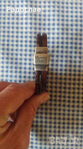 оригинална кожена гривна Massimo Dutti, снимка 5 - Гривни - 43740342