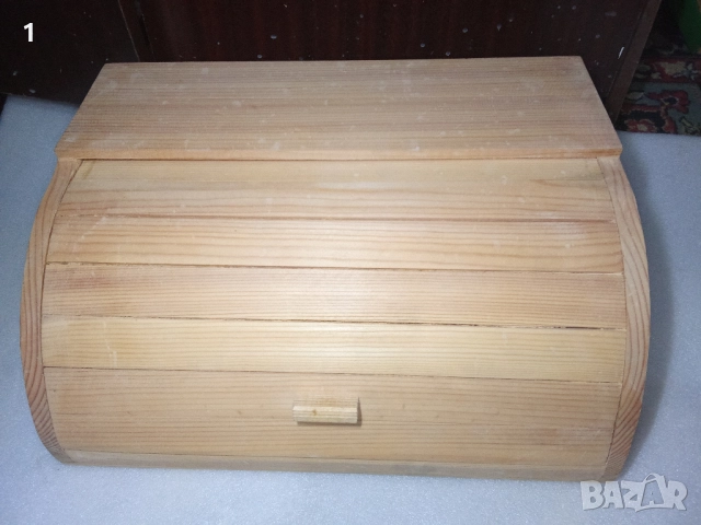 Дървена кутия за хляб , снимка 2 - Кутии за храна - 52213864