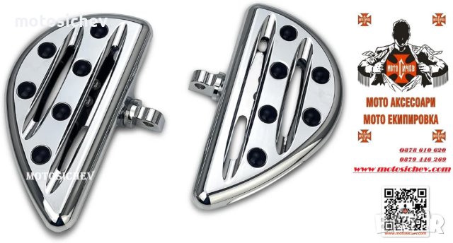 МОТОЦИКЛЕТНИ ХРОМИРАНИ СТЕПЕНКИ (пладформи)  ЗА CUSTOM,CHOPPER,CRUISER., снимка 2 - Аксесоари и консумативи - 43862078