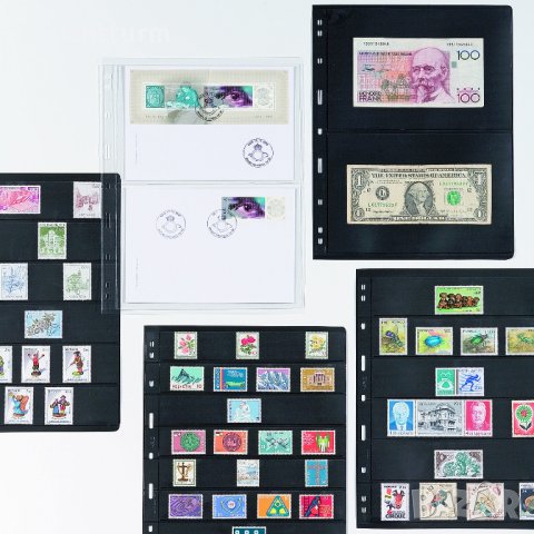 листове за банкноти от системата VARIO на Leuchtturm -черни
