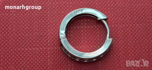 Сребърна обеца, снимка 4 - Обеци - 52713781