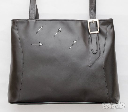 Черна дамска чанта с катарама Valentina, снимка 6 - Чанти - 43127752