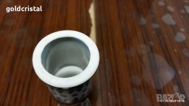 Стар български порцелан ваза и свещник , снимка 5 - Антикварни и старинни предмети - 53329249