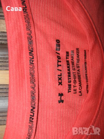 Тениски UNDER ARMOUR  мъжки,ХЛ-2ХЛ /черна и оранж/