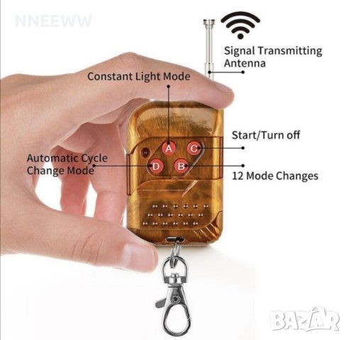 4бр.  Лед светлини с Дистанционно управление. Сигнални лампи, снимка 2 - Аксесоари и консумативи - 44053136