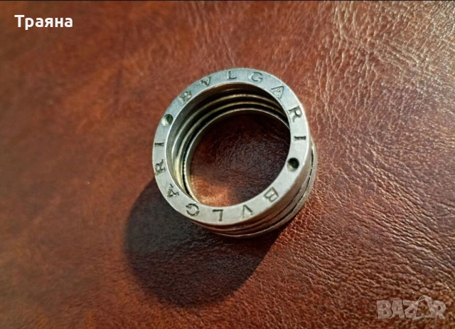 Мъжки сребърен пръстен на марката bvlgary , снимка 4 - Пръстени - 52906642