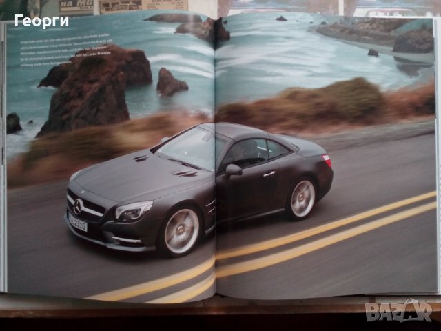 Книга за Mercedes-Benz SL немски език твърди корици автомобили история списания каталози, снимка 15 - Други - 36885834