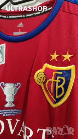 Оригинална футболна фланелка на Базел от финал 2019/20 с автографи FC Basel 2019-20 Home size L, снимка 6 - Футбол - 50489194