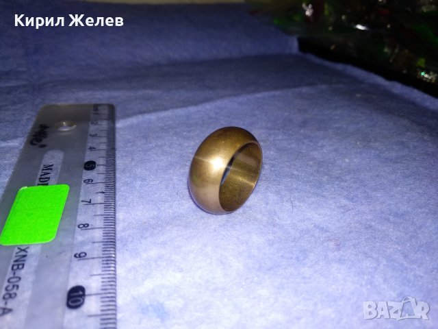 СТАРА ПОЗЛАТЕНА МЪЖКА ХАЛКА РЕТРО ПРЪСТЕН с ПЕЧАТИ 585 и 14К РЪЧНА ИЗРАБОТКА За КОЛЕКЦИЯ 32588, снимка 7 - Антикварни и старинни предмети - 39723558