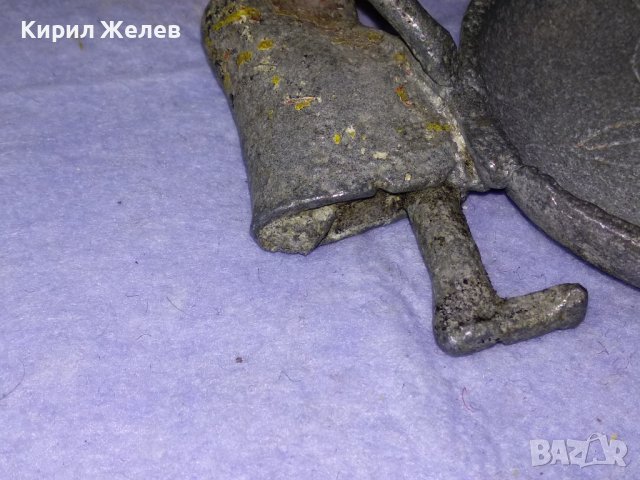 Стар АФРИКАНСКИ МЕТАЛЕН ФИГУРАЛЕН ПЕПЕЛНИК Рядка РЪЧНА ХУДОЖЕСТВЕНА ИЗРАБОТКА За КОЛЕКЦИЯ 42669, снимка 6 - Колекции - 43891616