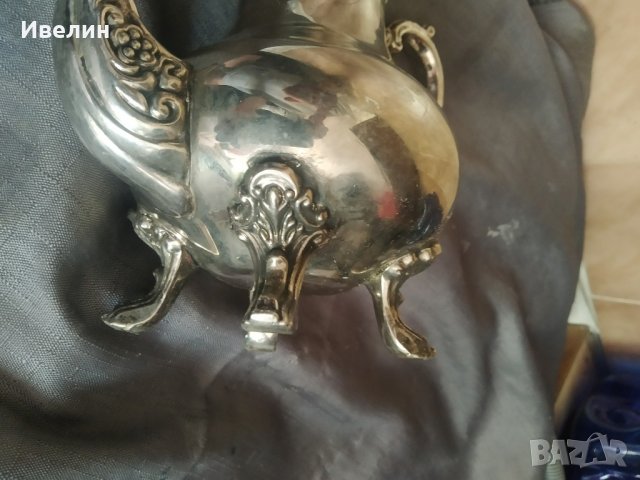 посребрена барокова кана и захарница , снимка 7 - Антикварни и старинни предмети - 32751400