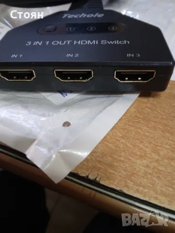 HDMI Switch HUB 3 в 1, снимка 5 - Кабели и адаптери - 47786044