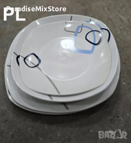 Сервиз от 18 части за хранене Blue квадрат, снимка 2 - Сервизи - 47552520