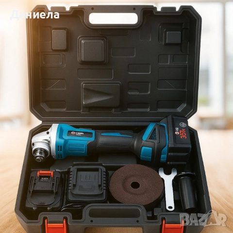 Акумулаторен безчетков ъглошлайф IF Tools AG03 – 36V, 2×4.0Ah батерии, комплект в куфар