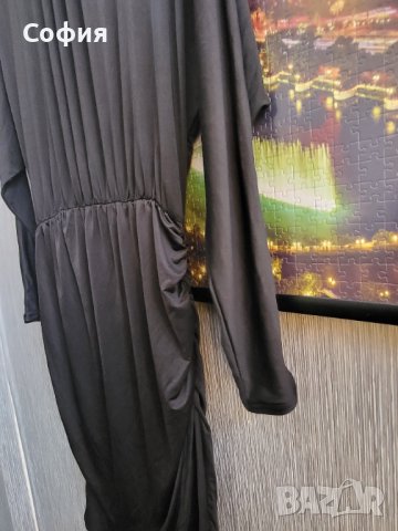 Черна елегантна рокля, снимка 4 - Рокли - 44111295