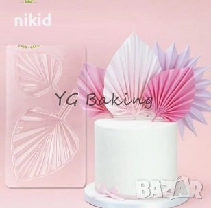 Оригами листо листа тропически стенсил форма шаблон подложка с релеф отпечатък за торта шоколад молд, снимка 2 - Форми - 36769313