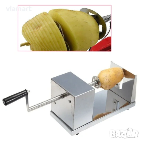 Уред за рязане на спираловидни картофи, снимка 2 - Прибори за хранене, готвене и сервиране - 53500578