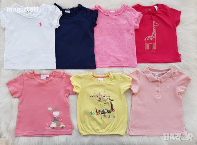 Тениски H&М 6-9 месеца , снимка 5 - Бебешки блузки - 33625321