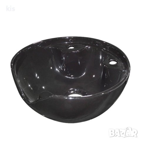 Дълбока кръгла керамика за фризьорска измивна колона DM7, черна, снимка 1 - Друго оборудване - 43937344