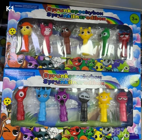 Комплект 6 броя фигурки Спрънки, Sprunki, снимка 2 - Фигурки - 51239282
