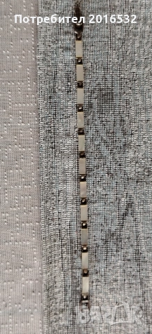 Продавам сребърна гривна с бял седеф, снимка 3 - Гривни - 52971820