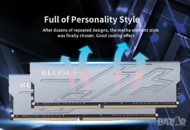 Desktop RAM 16GB DDR4 3200MHz Десктоп Компютърна Памет с Охладител Intel/AMD 288-pins Dual Channel, снимка 3 - RAM памет - 46660620