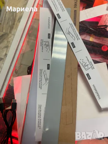 Безжична магнитна LED лампа с датчик 45см. / 2500mAh / Лампа Под Шкаф / Лампа за Гардероб, снимка 10 - Лед осветление - 49315349